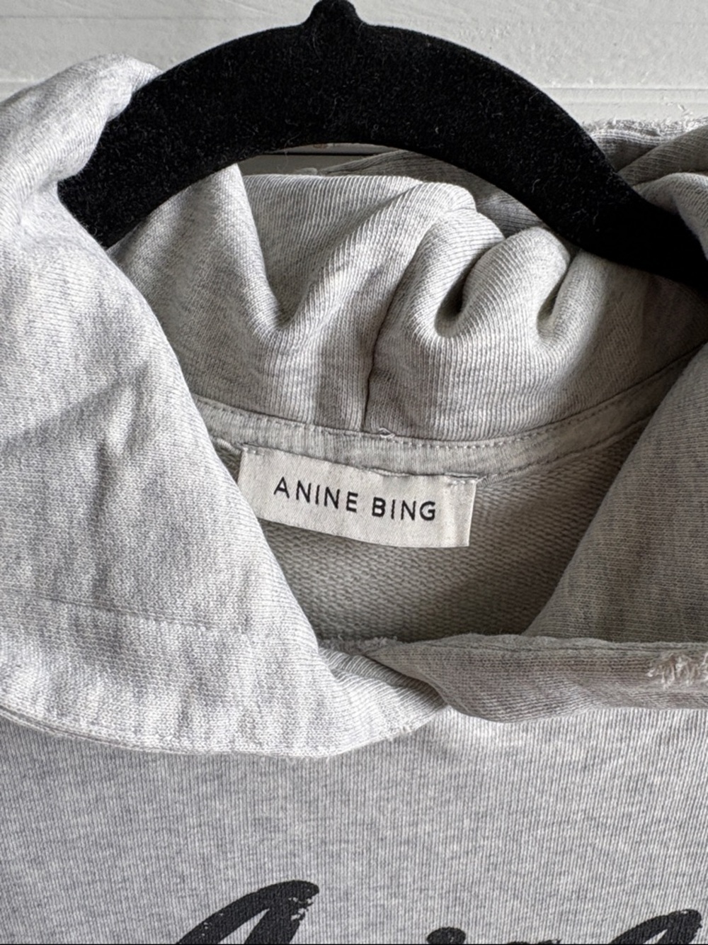 Anine Bing Harvey oversized gray Pullover with Script Tag - Picture 6 of 6